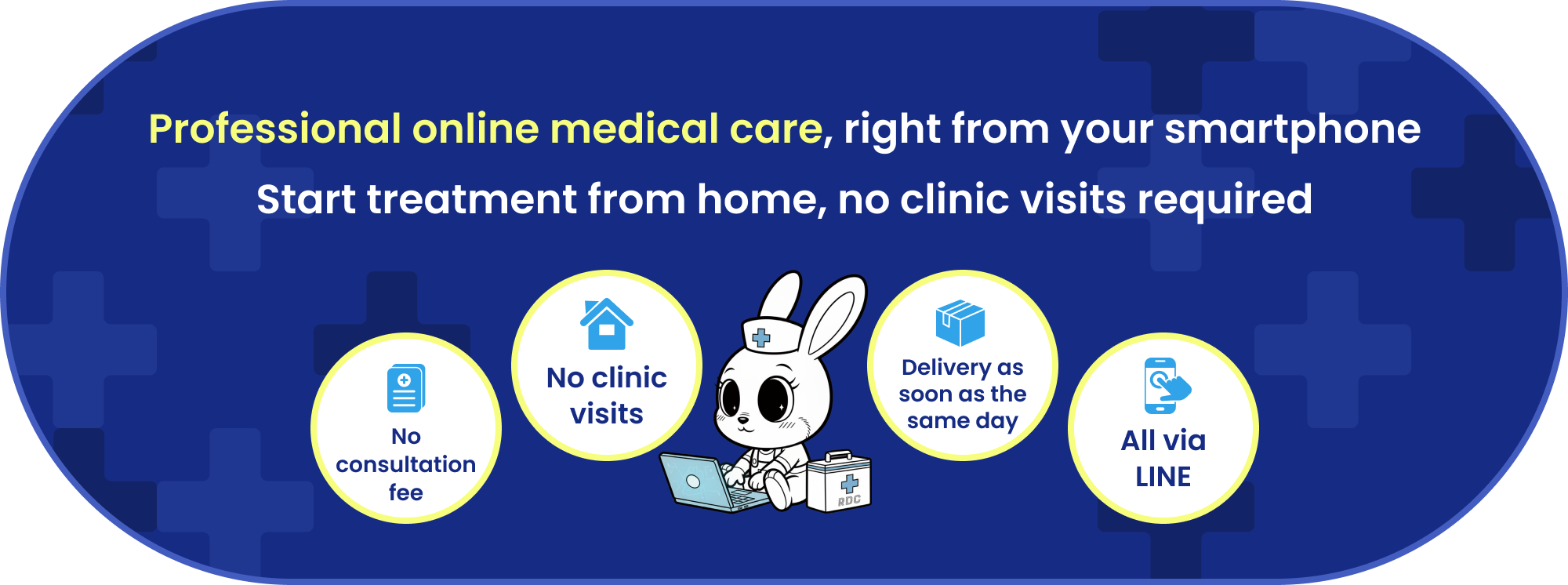 Start comprehensive online treatment from home using only your smartphone