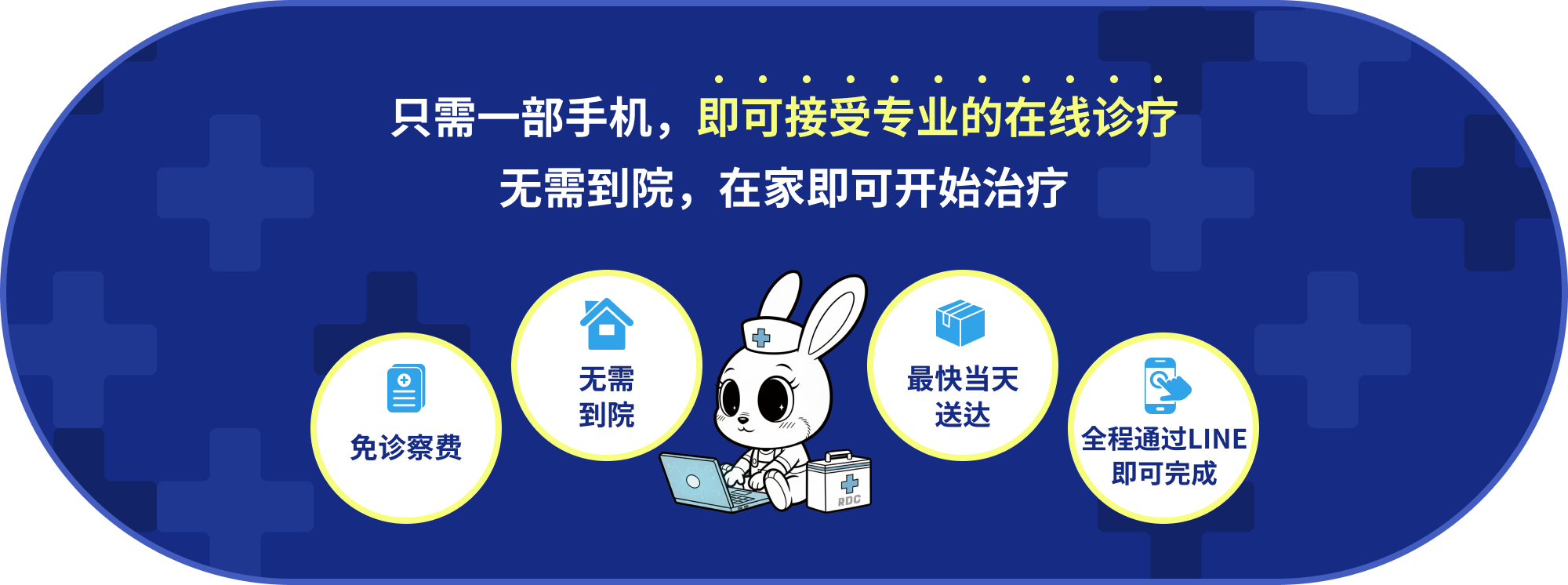 只需一部手机，无需到院，在家开始专业在线诊疗